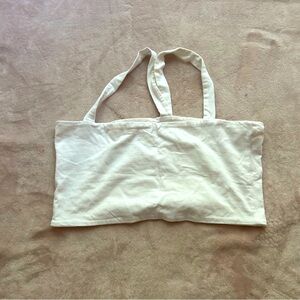 Criss cross crop top, white crop top, white tank top